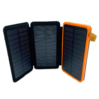 УМБ Power Bank на 10000 mAh швидка зарядка з 3 сонячними панелями