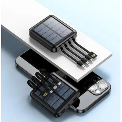 УМБ Power Bank з кабелями на сонячній батареї 10000 mAh