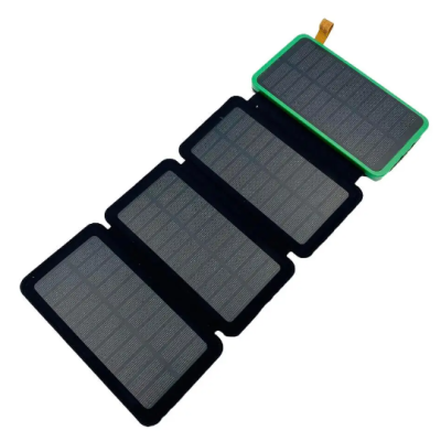 УМБ Power Bank на 10000 mAh швидка зарядка з 4 сонячними панелями